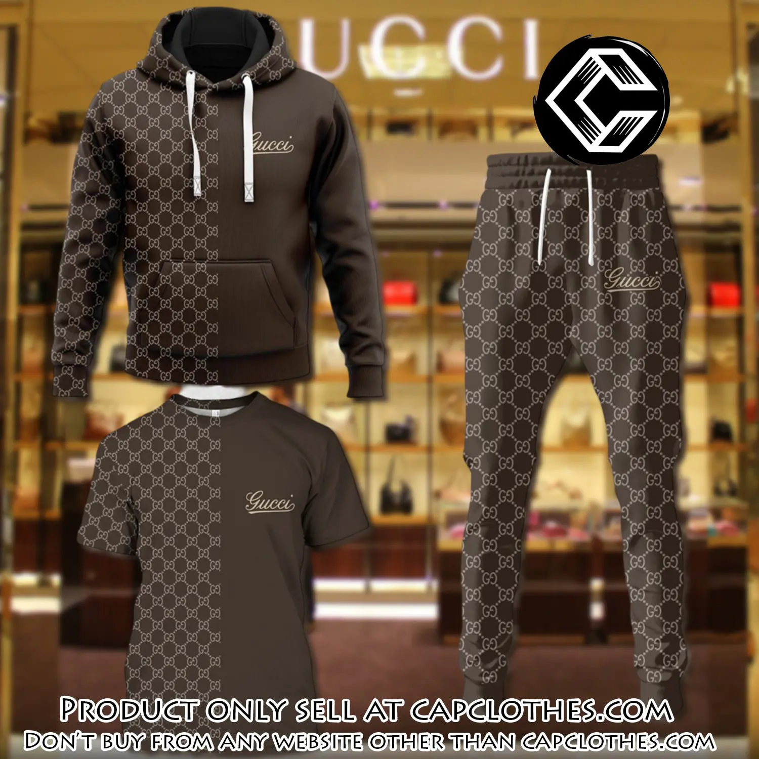 Gucci luxury brand combo tshirt hoodie long pants set trending 24 outfit sport lcs1032 cc5208807